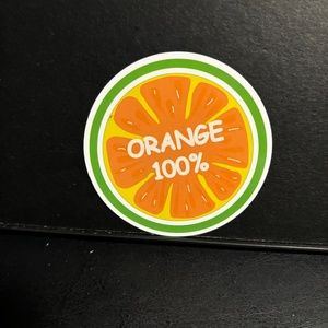 ORANGE 100% STICKER